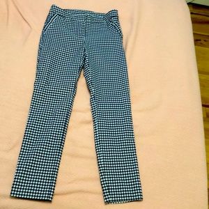 Blue And White Checkered Pants